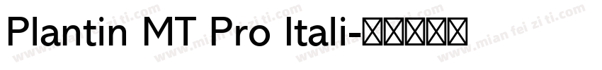 Plantin MT Pro Itali字体转换